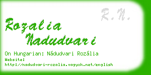 rozalia nadudvari business card